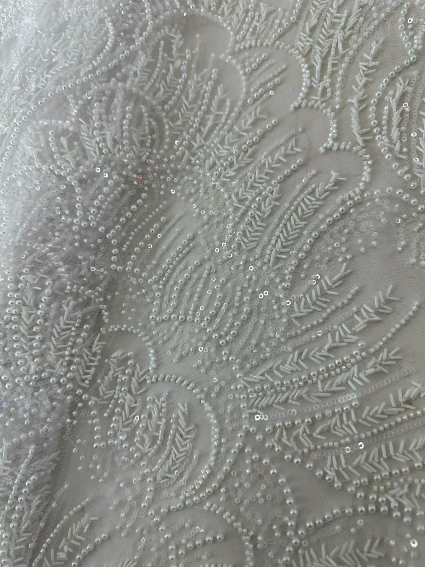 2027 Latest  Wedding Evening Dress Fabric, Elegant Soft Tulle Beaded tube Lace - High Quality Austria LatestU_Ge6383 - view 2