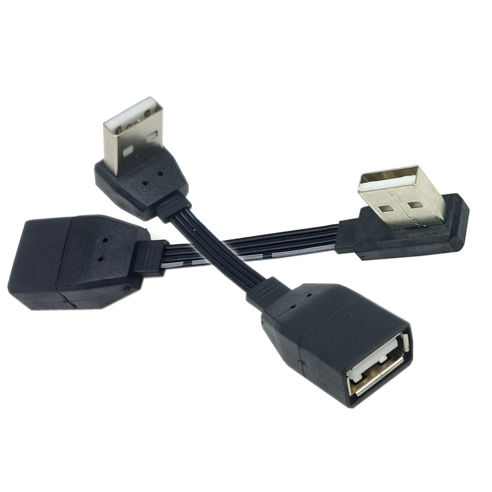 5cm 50cm USB 2,0 A Stecker auf Weibliche 90 Abgewinkelt Verlängerung Adapter kabel USB 2,0 männlich zu weiblich rechts/links/unt