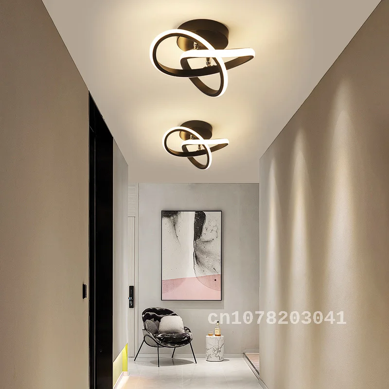 Luces Led de techo para pasillo, iluminación nórdica moderna y creativa para el hogar, montada en superficie para dormitorio, sala de estar, pasillo y balcón