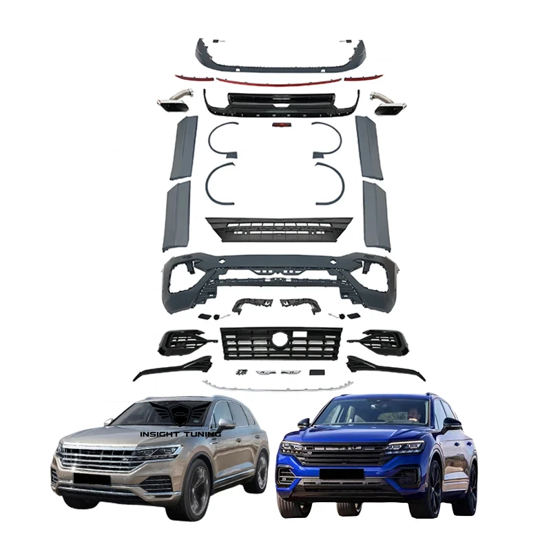 

Car Accessories Front Bumper Grille Side Skirt Bodykit Touareg Upgr to R Line Body Kit 2020