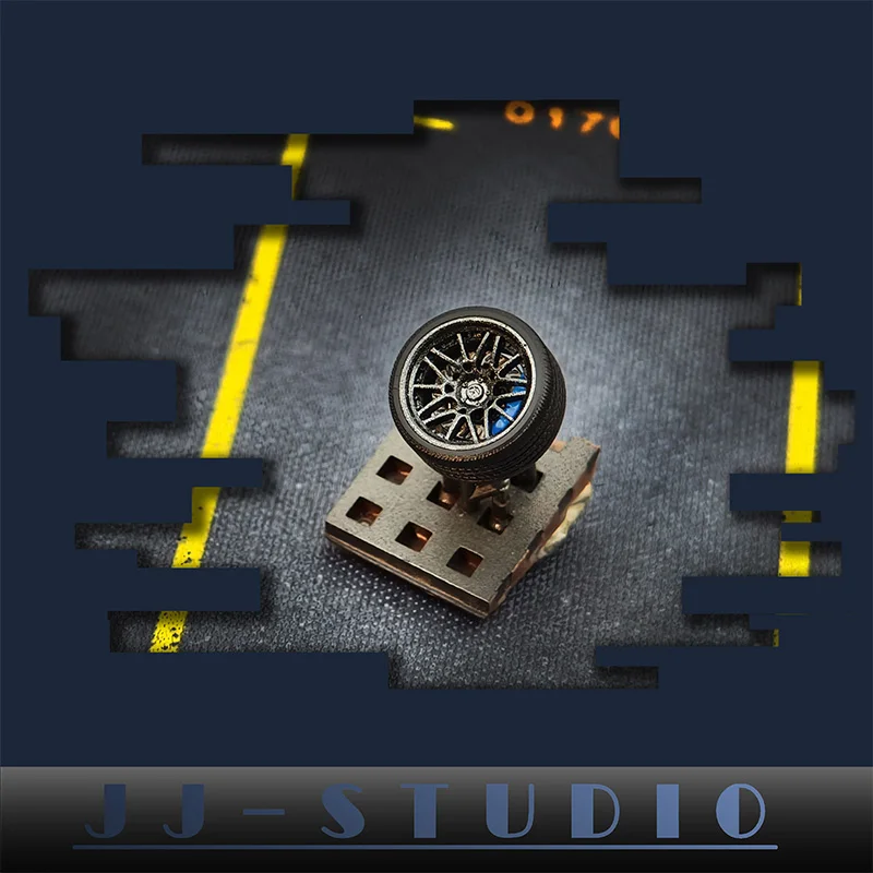 JJSTUDIO Modified Wheel Hub 1:64 Diameter 10.5/11mm Plug-in Shaft/static Dual-use Suitable for 1/64 Car Model Modification