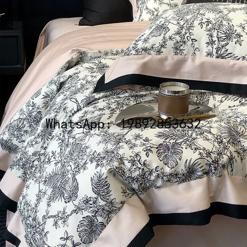 

PYJ 100 cotton long-staple cotton bed four-piece set 2026 new master bedroom pure cotton quilt cover sheets light luxury bedding
