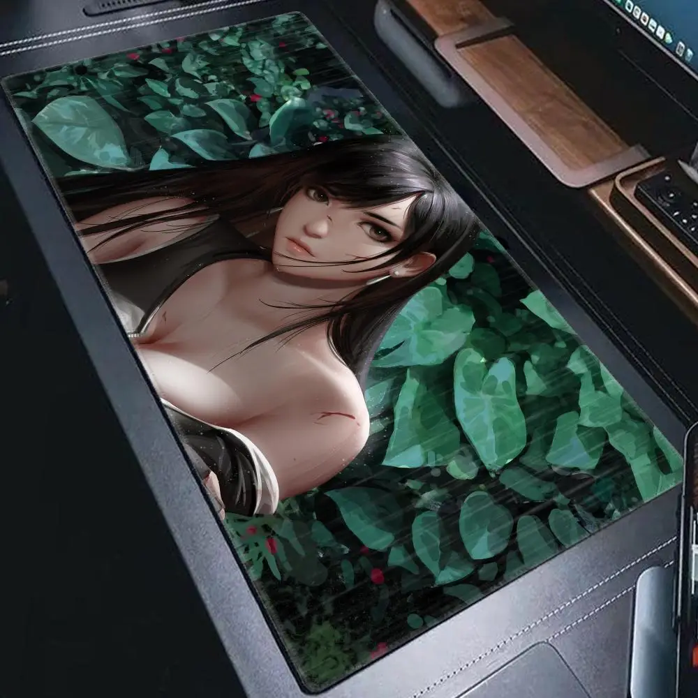 

90x40 FINAL FANTASY VII Tifa Lockhart Large Mousepad Xxl Gaming Accessories Office Gamer Keyboard Desk Mat Accessories Mouse Pad