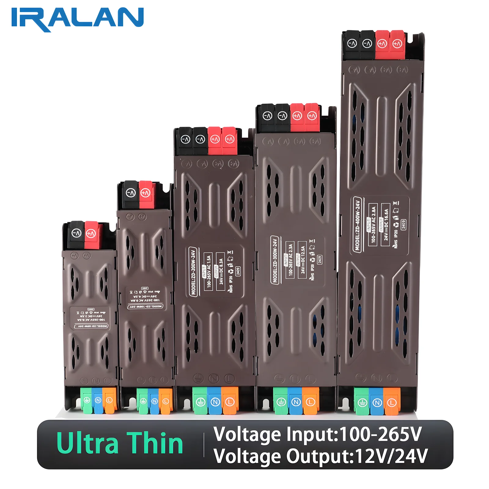 محول الإضاءة تيار مستمر 12 فولت محول التيار الكهربائي رقيقة جدا LED قطاع التبديل سائق مصباح 60 واط 100 واط 200 واط 300 واط 400 واط #5