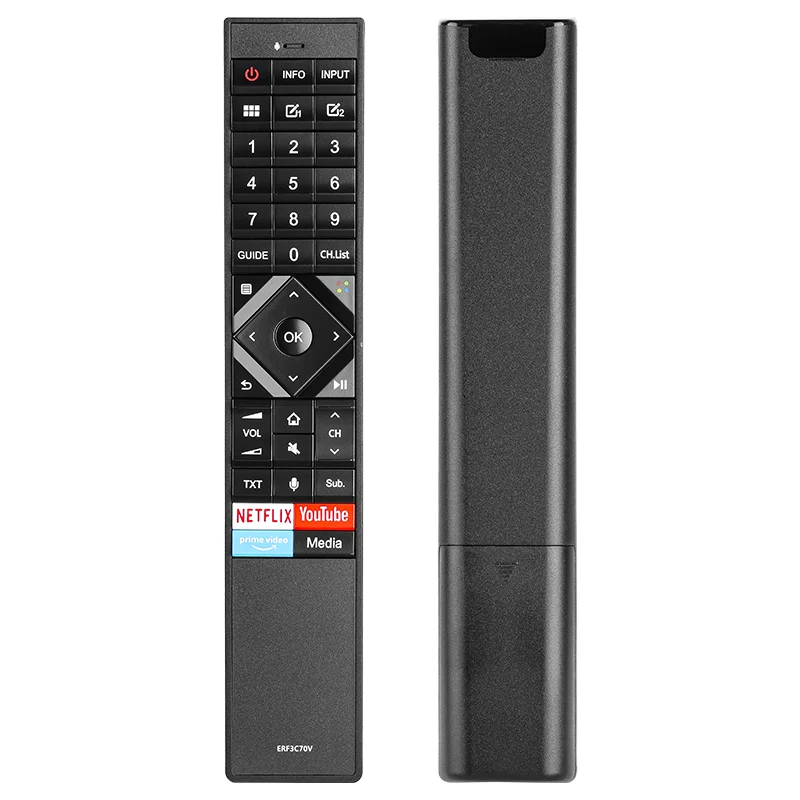 Control remoto ERF3C70V para Hisense, Compatible con Hisense Smart TV H55O8BUK H5508BUK, controlador de repuesto con Netflix YouTu