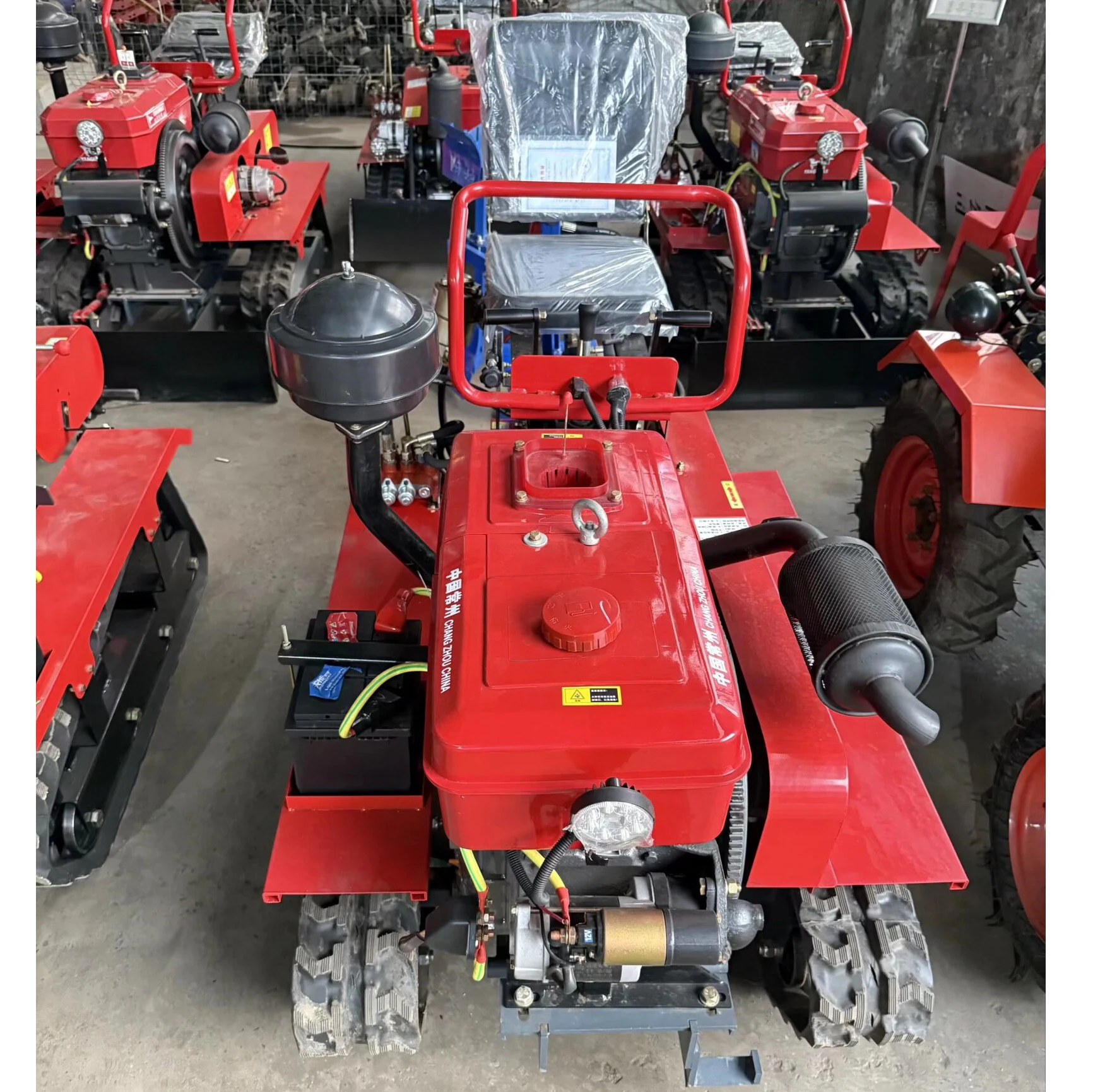 Hot Sale Efficient Agricultural Riding Diesel Tracked Micro Tiller Best Quality High Precision Rotavator Cultivators