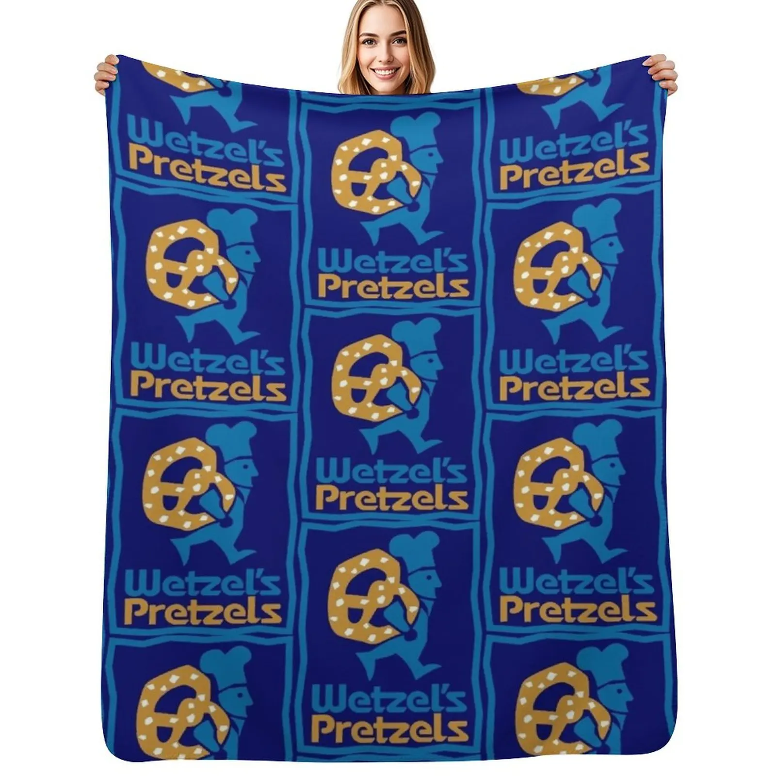 

Wetzel's Pretzels Cafe and Resto Throw Blanket cosplay anime Custom warm winter Soft Plush Plaid Blankets