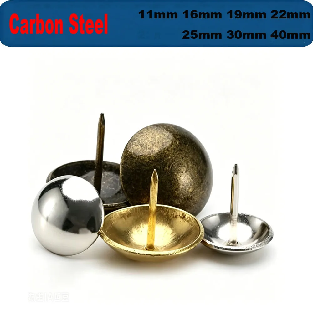 11-40mm Round Head Nail Big Head Decorative Tacks Furniture Vintage Style Upholstery Nails Sofa Nails