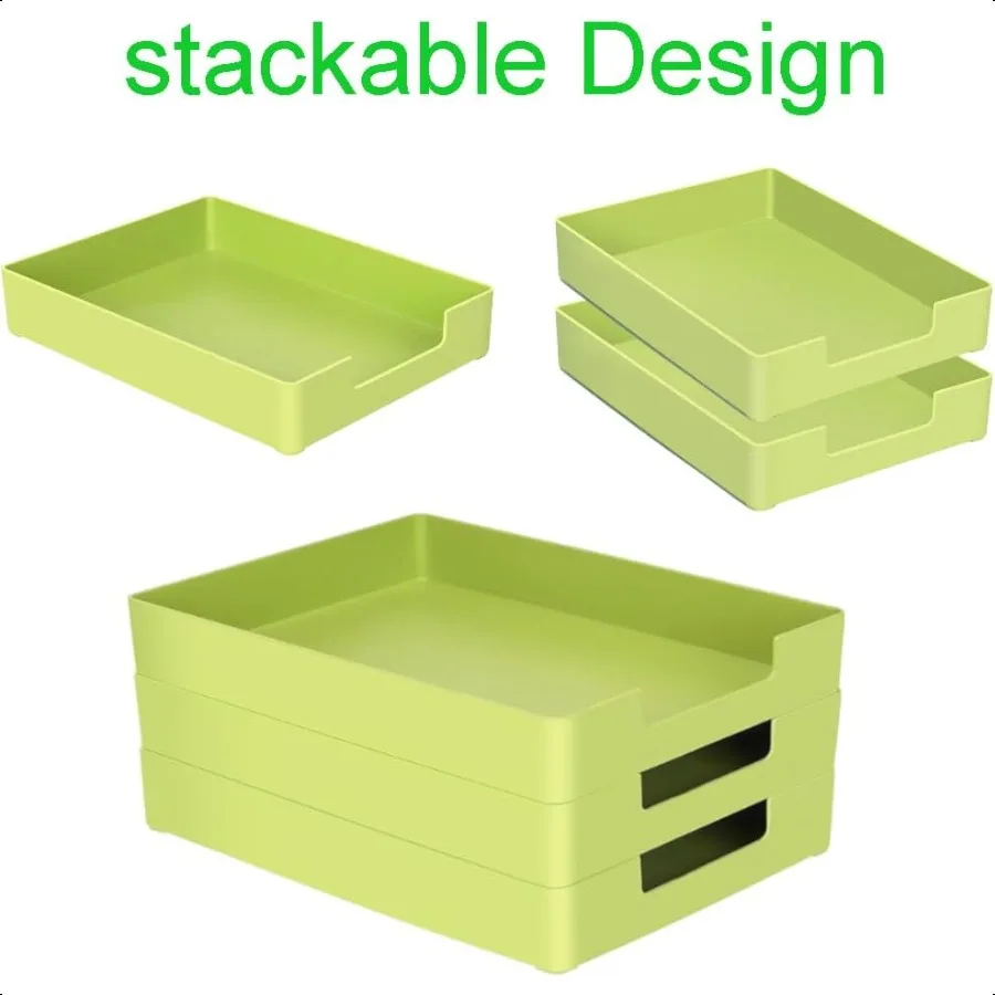 Настольный лоток для писем, 2 шт., размер А4, пластиковый штабелируемый органайзер для файлов, документов, офисный настольный держатель для файлов, стеллаж для хранения книг, анти