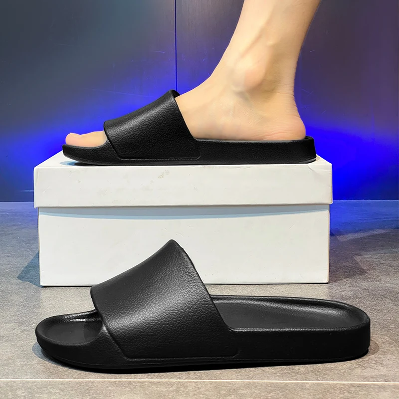 

2026 Thick Sole EVA Couple Slippers Closed Toe Anti-slip Soft Sole Comfortable All-match Casual Indoor Outdoor Daily Slippers
