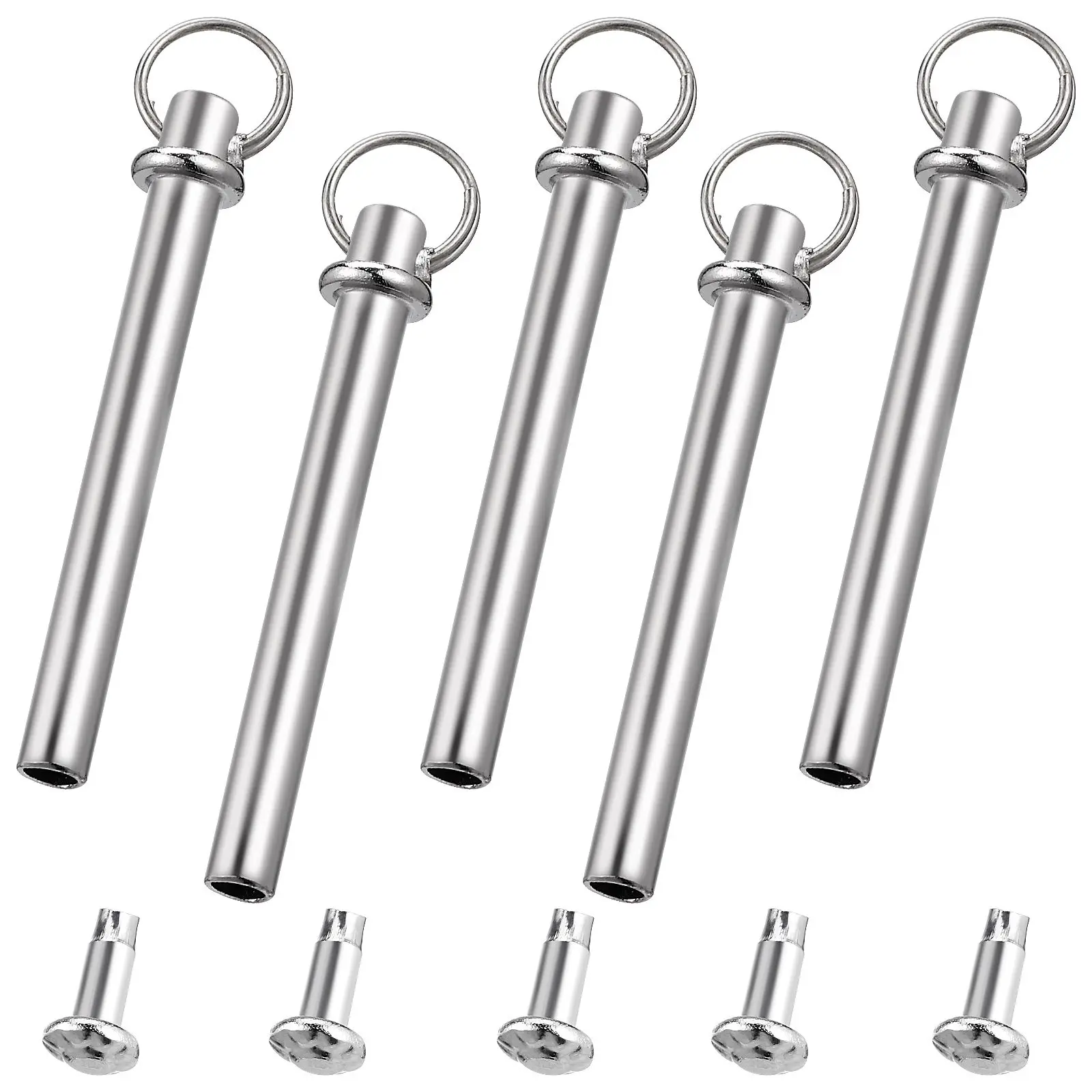 

10 Sets Nail Accessories Metal Shaft Rivets Handheld Nut Crafting DIY Studs Stainless Steel Nuts Folding Repair Kit