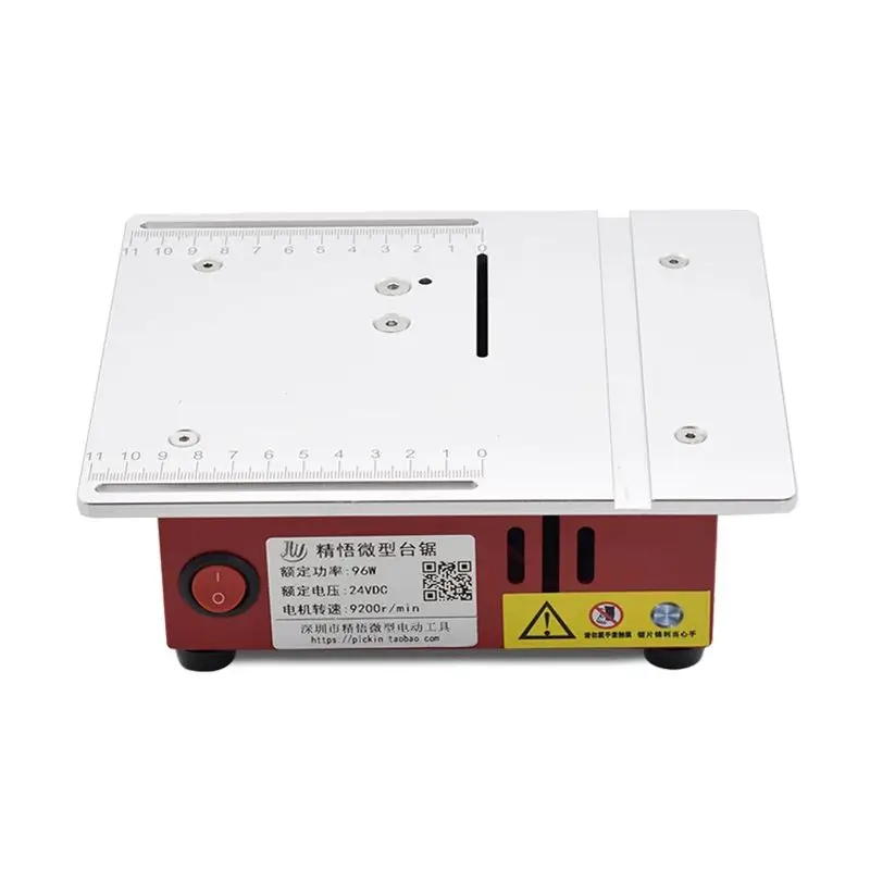T30 Mini sega da tavolo multifunzionale motore mandrino DC24V sollevabile lama per sega da banco sega circolare fai da te tornio da banco macchina da taglio