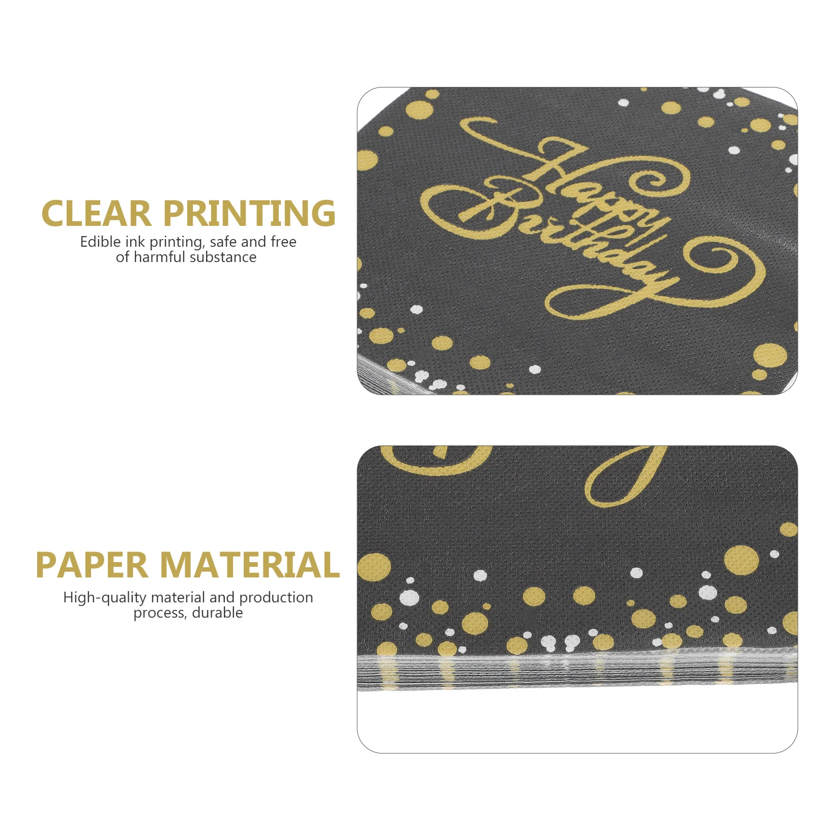 

100Pcs Birthday Tissue Exquisite Printed Napkins Practical Party Supply Decorative Table Decoration Napkin Birthday Tissue