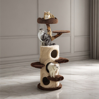 Tree House Cat Climbing Frame Tree Trunk Cat Nest Cat Tree All-in-One Log Wind Solid Wood Doesn't Take Up Much Space Pet Product