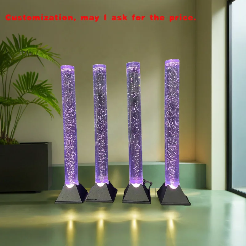 

custom.High Quality Acrylic Column Sensory Bubble Tube Lamp Home Lobby Decoration in Category of Home Decor