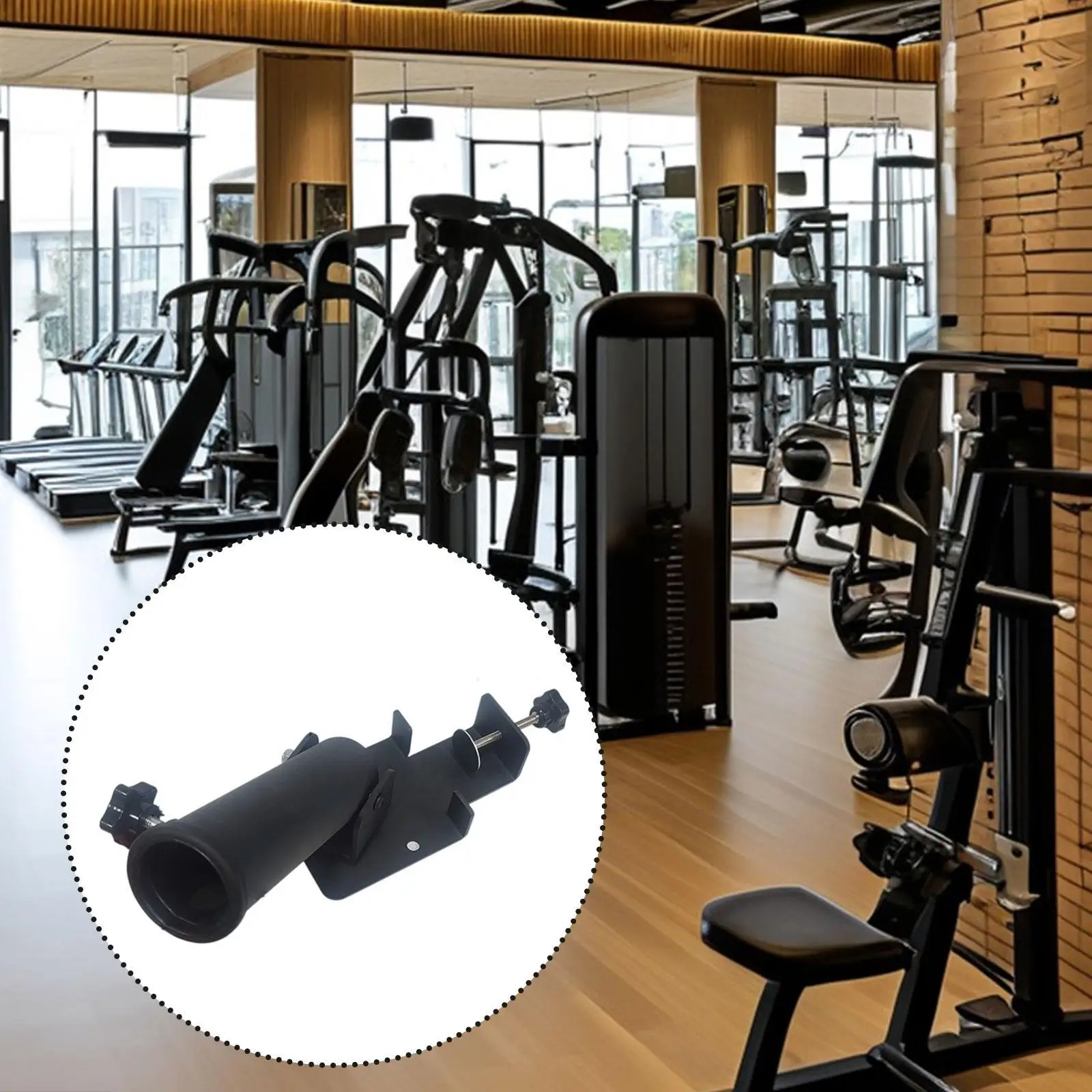 

Attachment for Barbell with Clamp Holder for Rotation Split Squats Home Gym