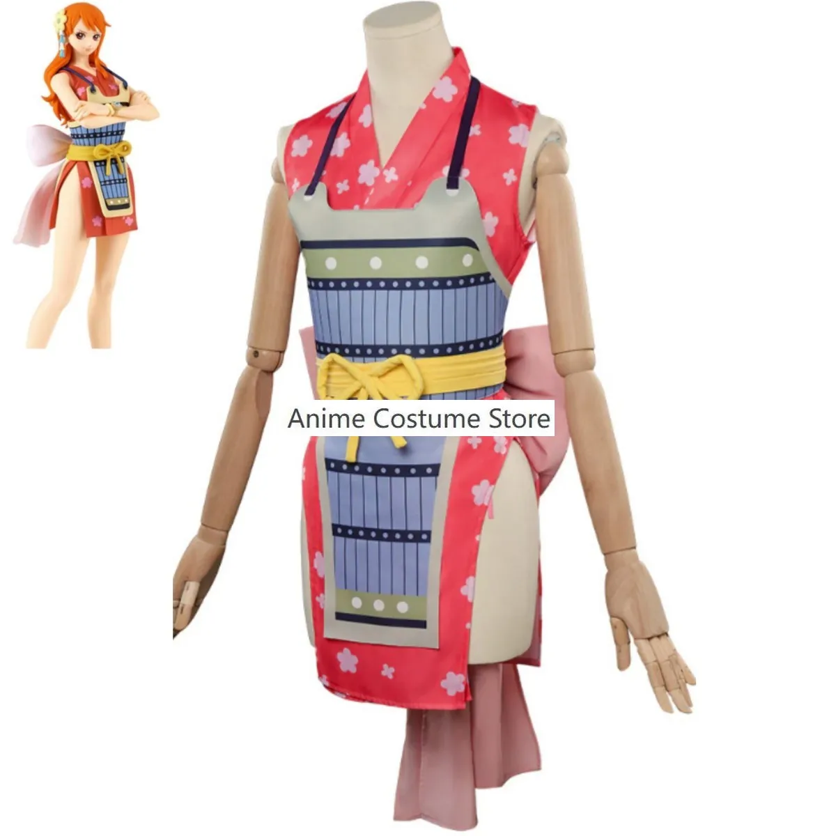 Anime Nami Costume Cosplay Wano Kuni Country Japanese Armor Kimono Combat Uniform parrucca donna Sexy Halloween Christmas Suit