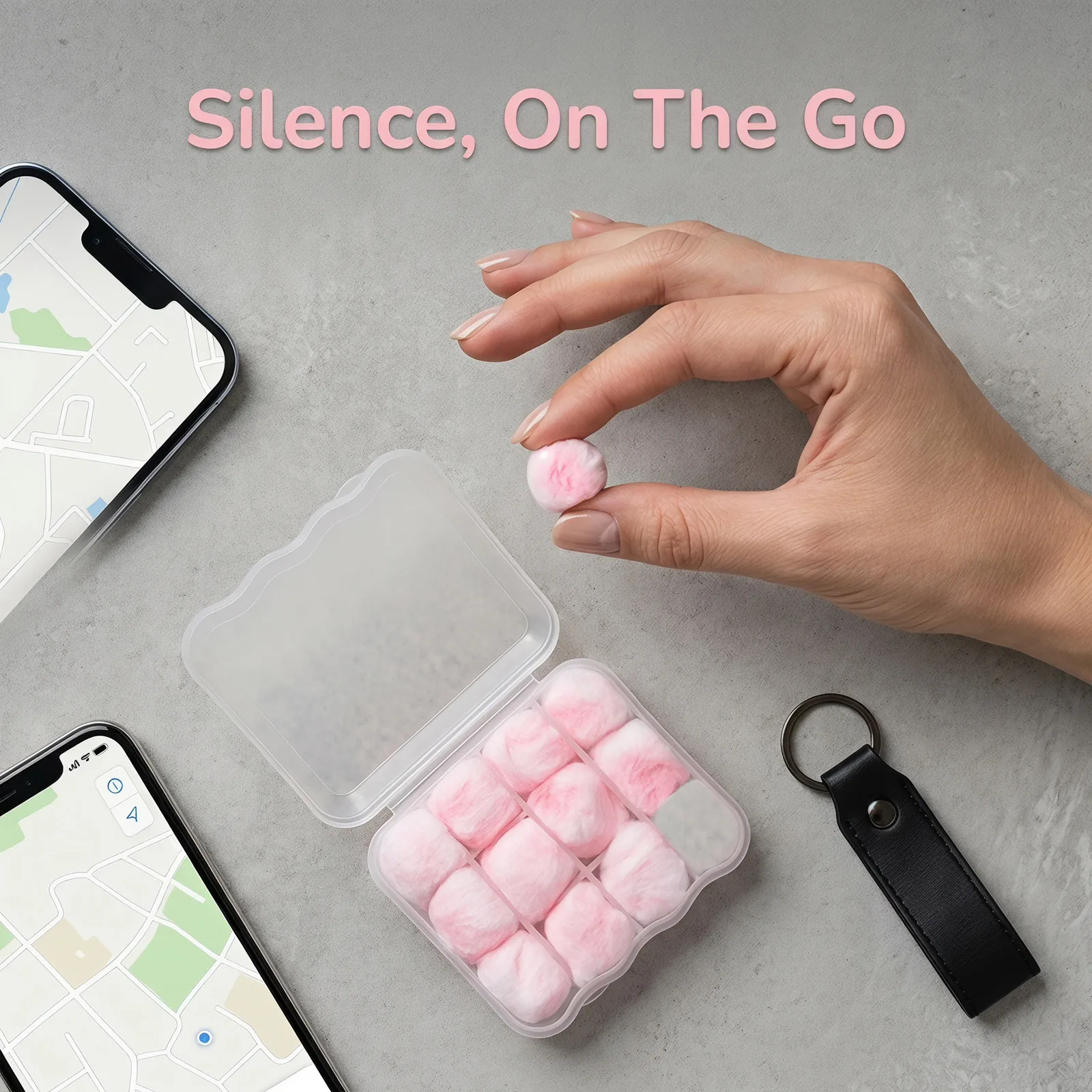 12Pcs Noise Reduction Ear Plugs Soft Moldable Pink Wax Cotton Reusable Comfortable Sleep Earplugs for Adults Swimming Travel
