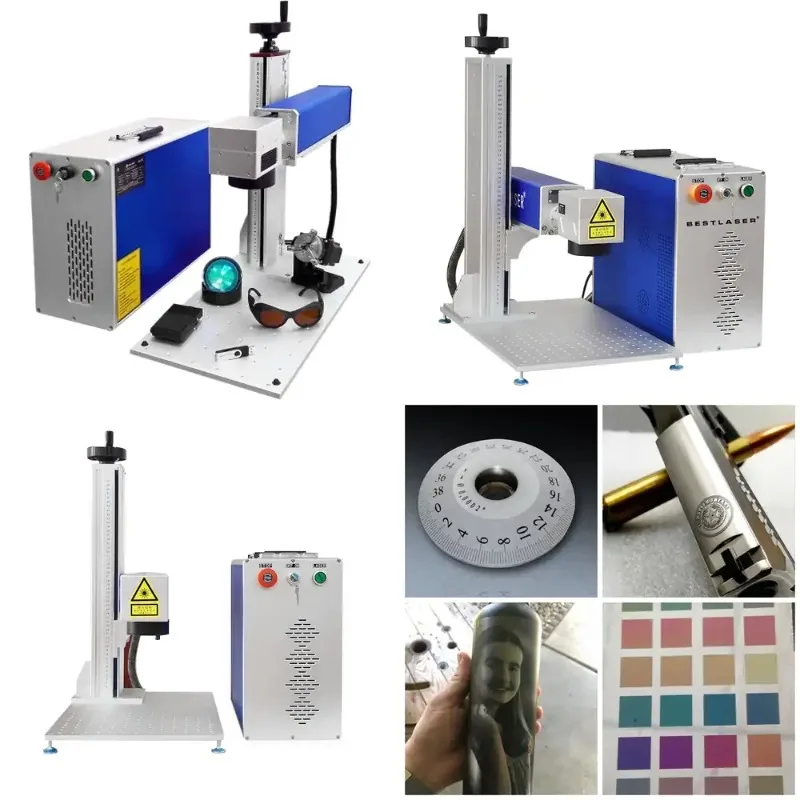 Professional JPT Raycus MOPA Rotary 30w 50w 60W 100w JPT Mopa Fiber Metal Color Marking Machine for Ring Jewelry
