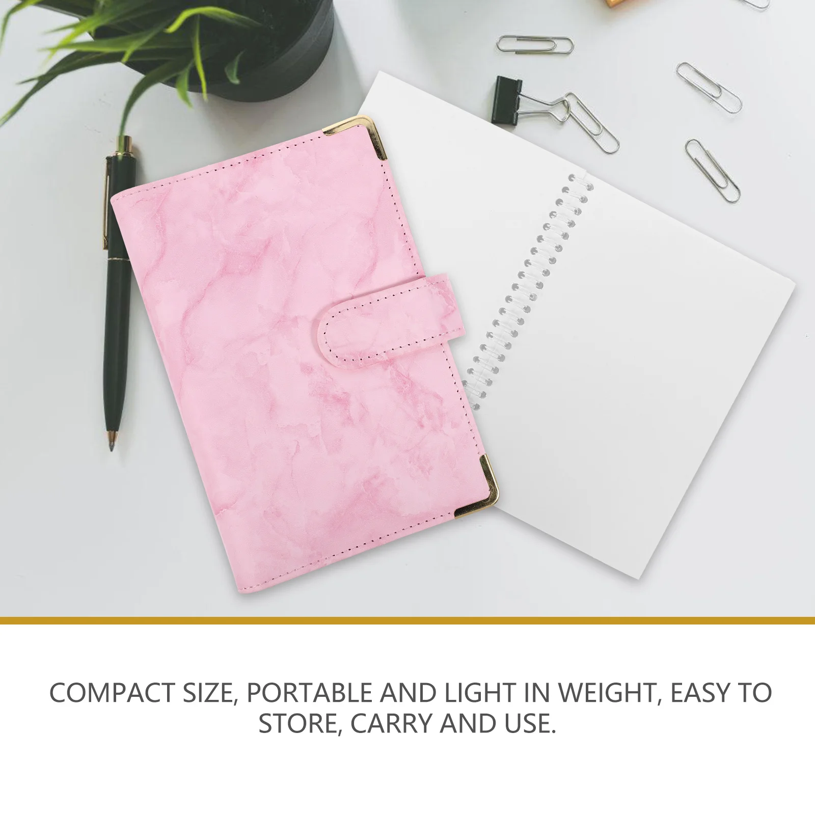 تخصيص A6 غطاء الموثق 6-حلقة مخطط الميزانية قذيفة للمدرسة مجلة المفكرة واقية سجل القصاصات الميزانية الموثق #3