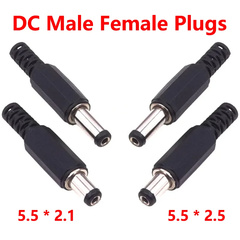 5/20/100 sztuk 5.5mmX2.5mm męskie gniazdo DC wtyczka zasilania 5.5*2.1mm typ lutowania Adapter złącze adaptera DC wtyczki cylindryczne
