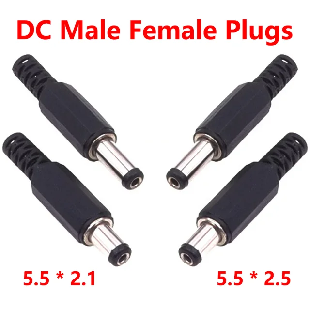 5/20/100 sztuk 5.5mmX2.5mm męskie gniazdo DC wtyczka zasilania 5.5*2.1mm typ lutowania Adapter złącze adaptera DC wtyczki cylindryczne