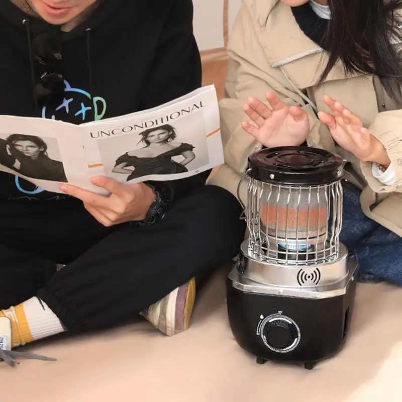 Calentador de Camping a prueba de viento para exteriores, calentador de calefacción Personal portátil para tienda de pesca en hielo, equipo de supervivencia, preparación de emergencia