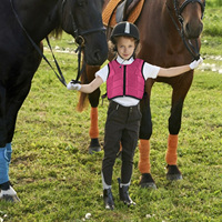 Equestrian Body Protector Vest Kids Equestrian Vest Foam Padded Safety Horse Riding Protective Gear Body Protector Pink