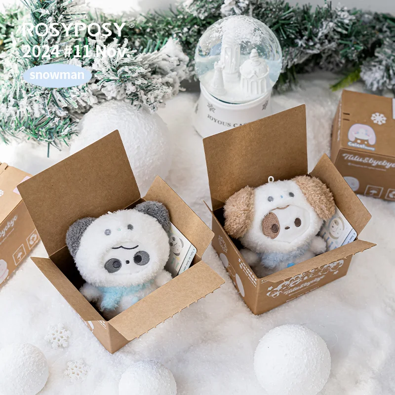 ¡Adoptar un bebé muñeco de nieve! Encanto de peluche de muñeco de nieve Rosyposy Tutubyebye. Linda muñeca ornamental colgante, llavero de peluche suave/¡accesorio de bolso!