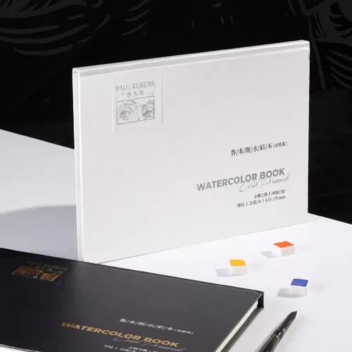 Imagen 2 del producto Libro de pintura de acuarela Paul Rubens, cuaderno de bocetos de papel de acuarela prensado en frío de alta absorción, 100% algodón, 300gsm, 20 hojas