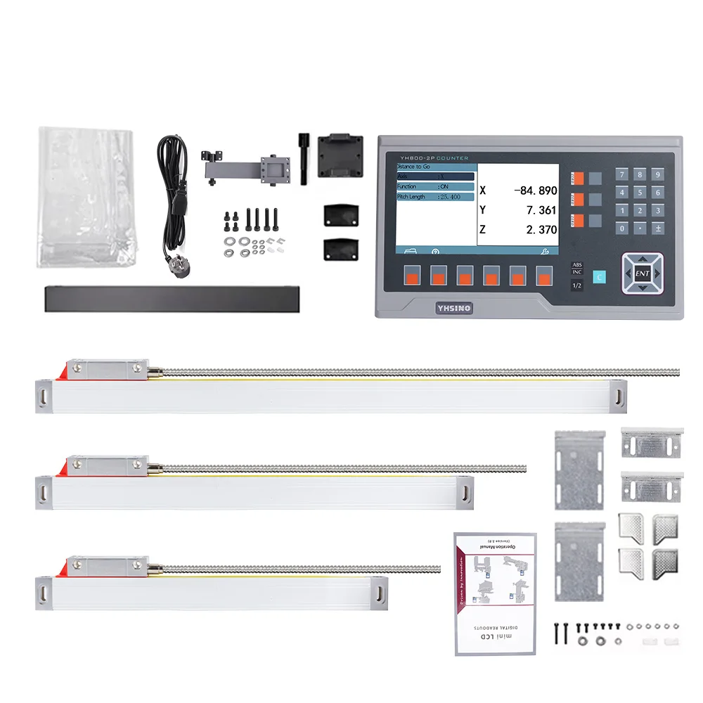 

14 Languages Dro BIG LCD Display Metal YH800 7-Inch Large Screen Digital Readout Linear Optical Ruler YH800-2P YH800-3P 2 3 Axis