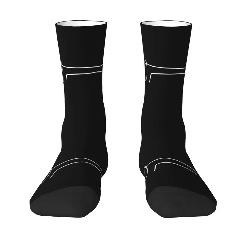 Pablo Picasso Dachsund Dog Men's Crew Socks Unisex Fashion Spring Summer Autumn Winter Dress Socks