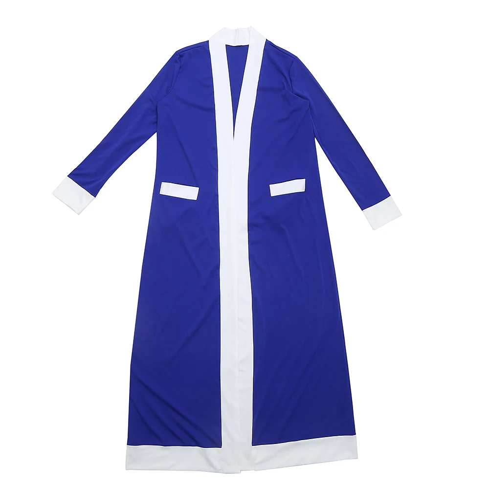 New Women Windbreaker Side Open Collar Loose-fitting Club Solid Color Royal Blue White Greek Letter ZETA Sorority Beta Coat