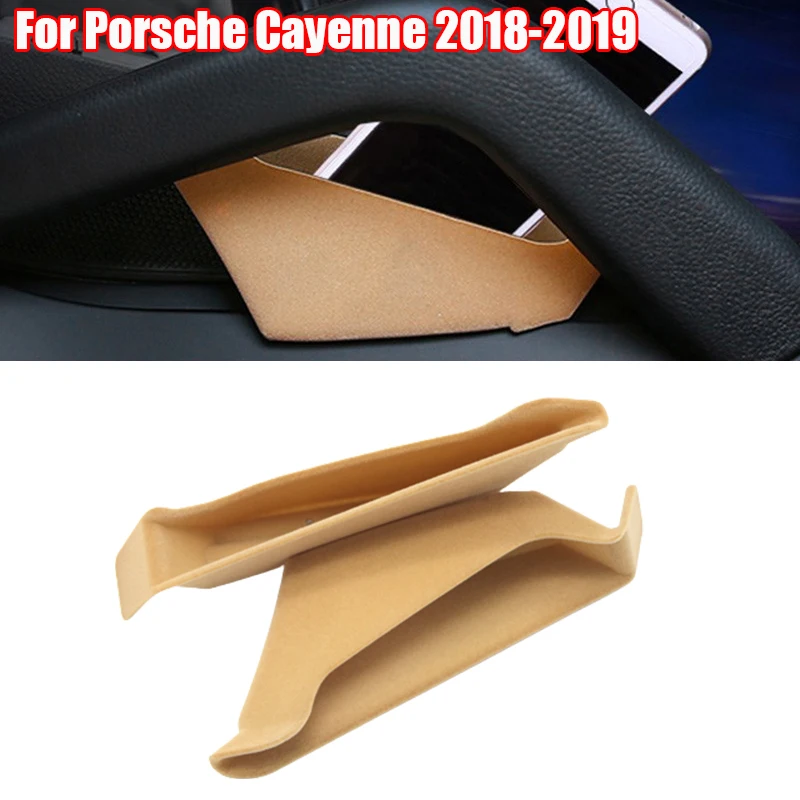 2Pcs Car Central Armrest Storage Box Container Pocket Organizer Tray Holder For Porsche Cayenne 2011-2019 Interior Accessory