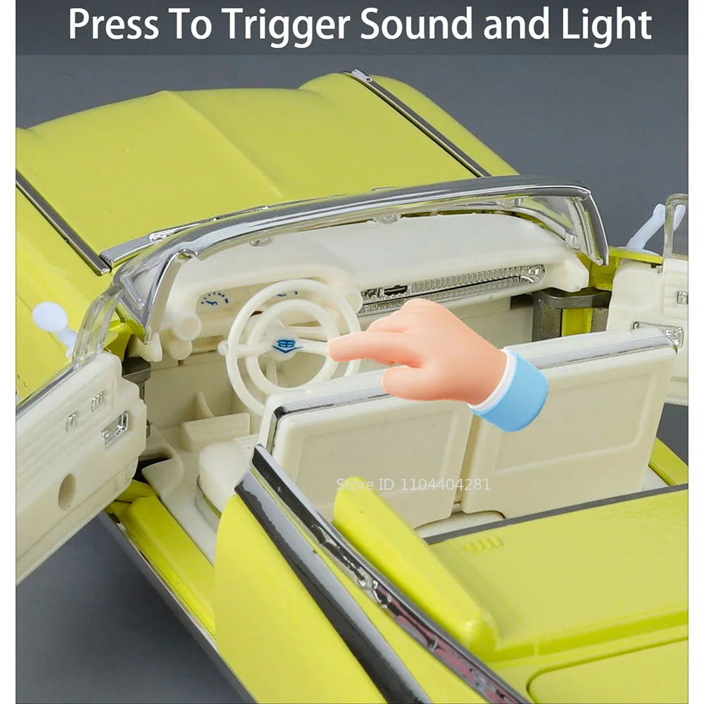 1:24 Eldorado Escalade coches de aleación modelo de juguete ruedas convertidas supercoche en miniatura música ligera vehículo extraíble para niños regalos para adultos