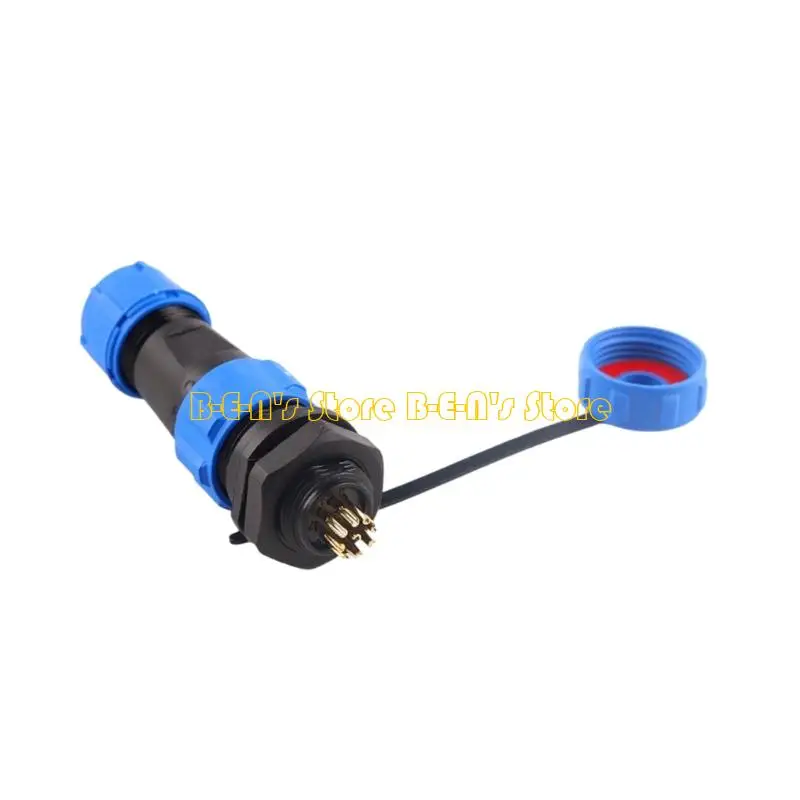 Y1AD SP13 Aviation Socket Black And Blue Multiple Cores Option For Secure Connection