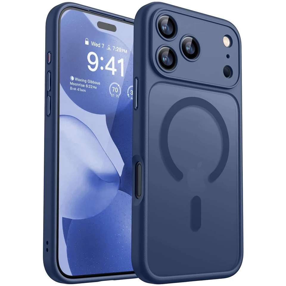 Funda Magnética Translúcida Mate para iPhone 17 Air 16E 16 E 15 14 13 12 11 Pro Max Plus 17Pro para Carga Inalámbrica Magsafe