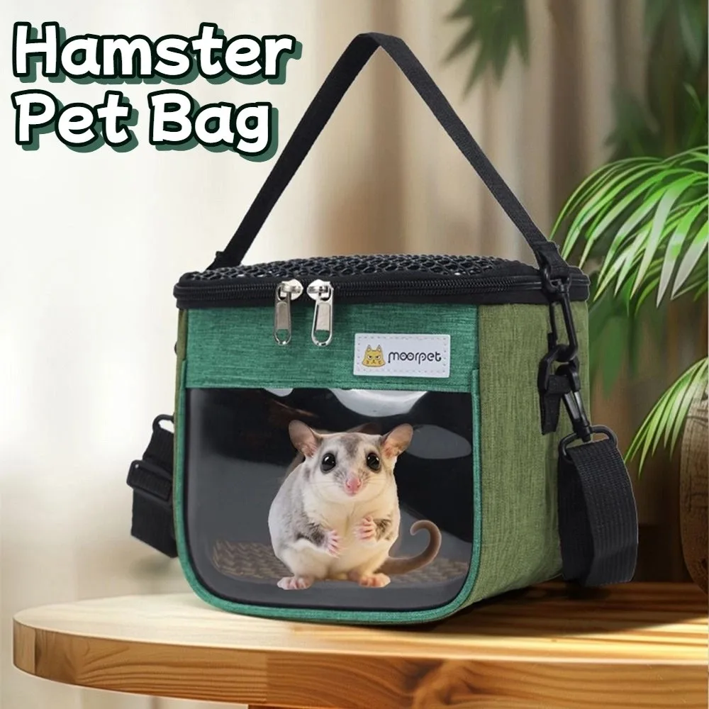 

Lightweight Portable Pet Takeaway Bag Handheld Clear View Chinchilla Outdoor Cage Breathable Oxford Hamster Carry Bag Parrot