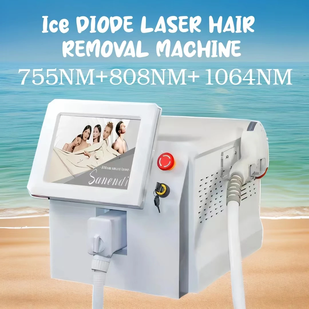 Permanenting 3 Wavelength Beauty Salon Equipment 755 808 1064 nm Portable Professional Diode Machine Laser Hair Removal System