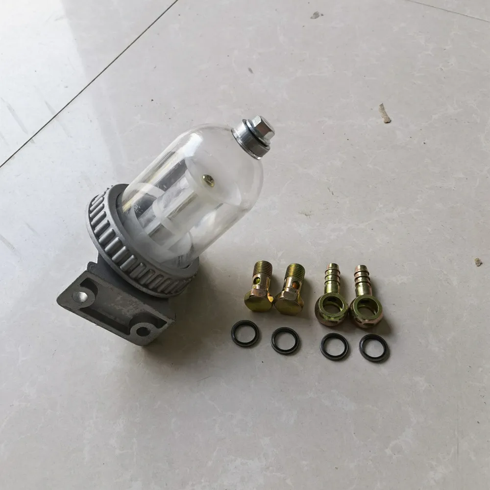 CA141 Coarse Filter Fuel Water Separation Precipitator Cup with Drain Retrofit Fuel Filter with Connector 8MM/10MM