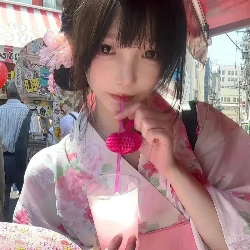 Japanese New Traditional Kimono God Girl Yukata Dress Photo Japanese Improved Version Photography Photo Clothing