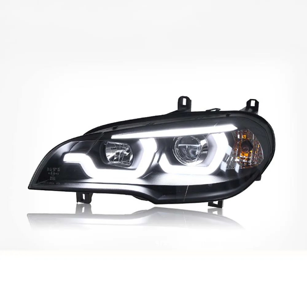 

For BMW X5 E70 2007-2013 LED Headlight Assembly Xenon Light Daytime Running Lights Dynamic Streamer Turn Signal Front Lamp