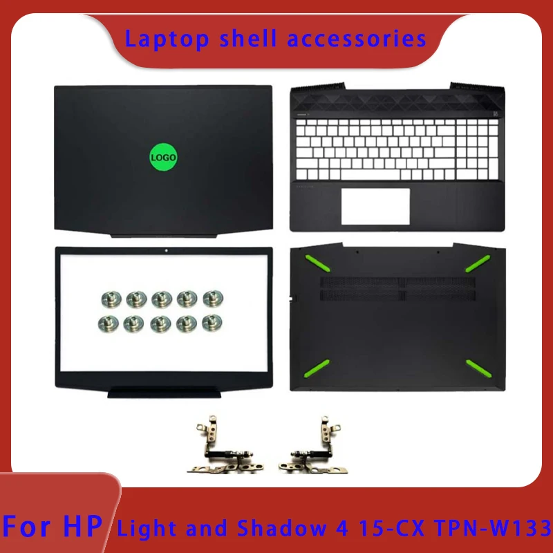 

Совершенно новый для игрового ноутбука HP Pavilion 15 15-CX TPN-C133, задняя крышка ЖК-дисплея/передняя панель/петли/подставка для рук, базовый чехол для клавиатуры ABCD