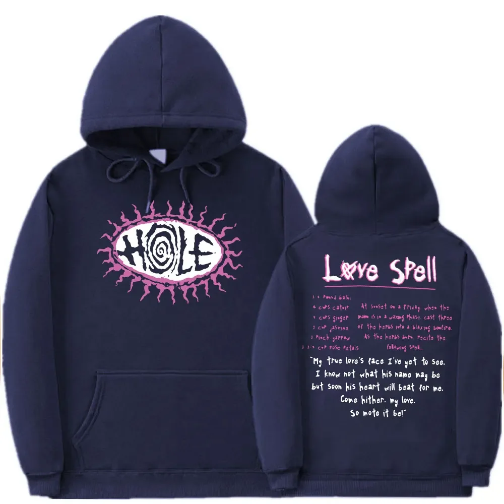 Hole Love Spell Lyrics Vintage Hip Hop Hoodie Men Women Oversized Hoodies Courtney Love Beautiful Monsters 90s Rock Band Clothes