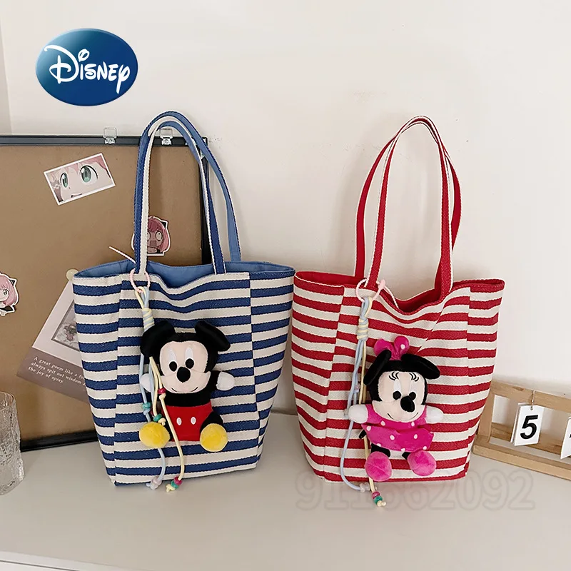 Disney Mickey Minnie New Women's Handbag Large Capacity Women's Shoulder Bag Cartoon Doll Fashion Casual Storage Women's Bag