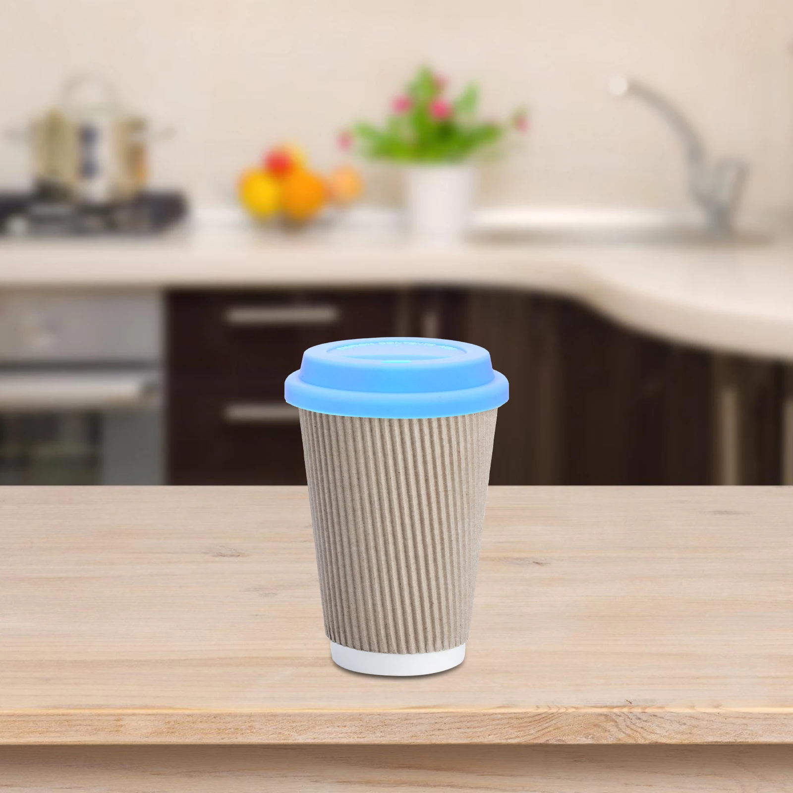 

6Pcs Leakproof Silicone Cup Cover for Mugs Bottles 95Mm Heat Resistant Dustproof Lid Bpa Free Sealing Cover for Coffee Juice