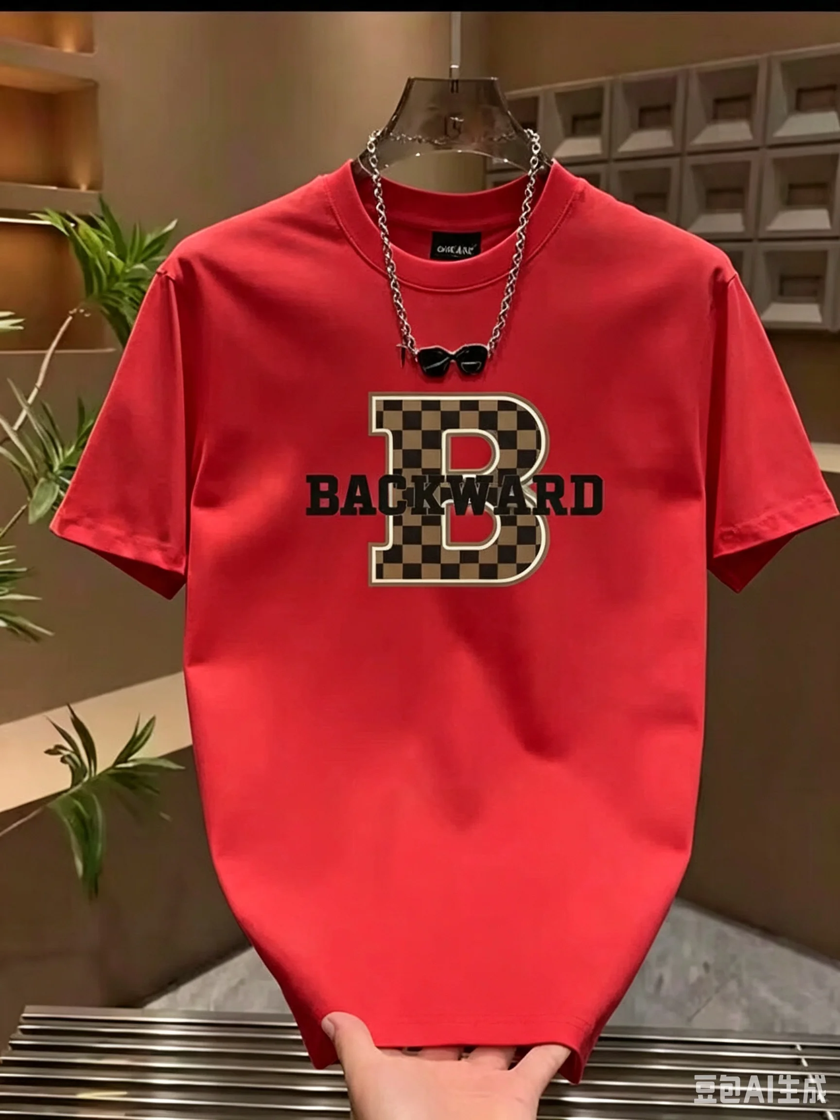 2026 Sommer Unisex Lässiges, locker sitzendes bedrucktes Rundhals-Kurzarm-T-Shirt – High-End Streetwear-Trendmarke – Detail 9