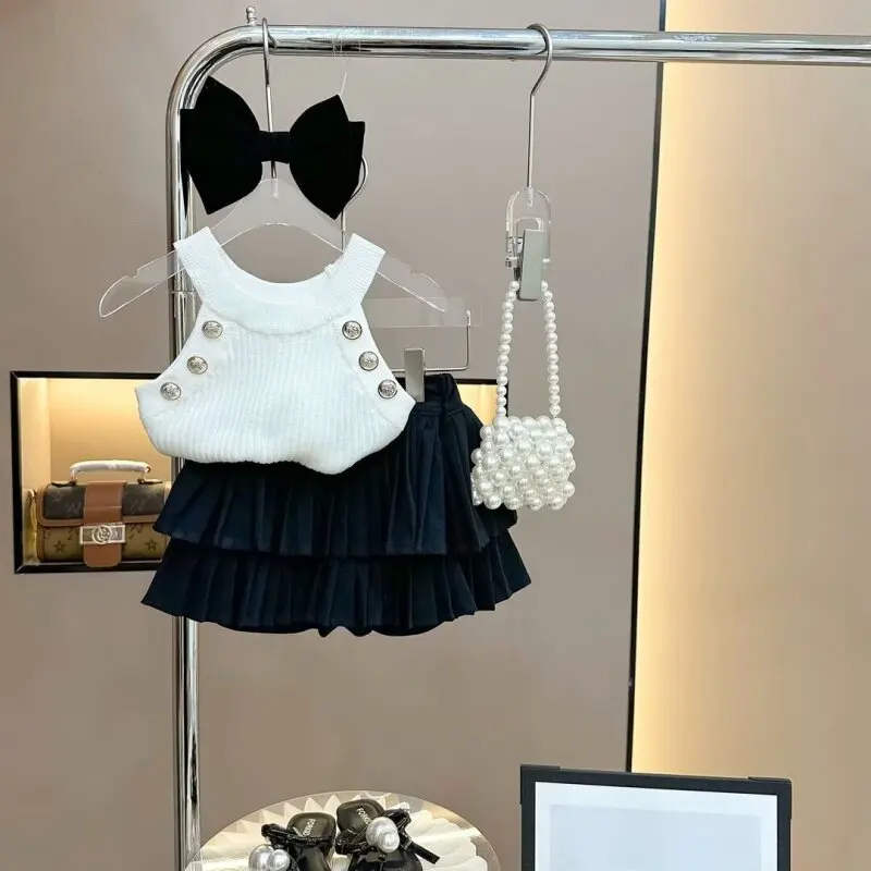 

Детское платье принцессы с бантом, Vestidos для девочек, комплект одежды для девочек, летняя юбка, одежда для малышей, новинка 2024 года