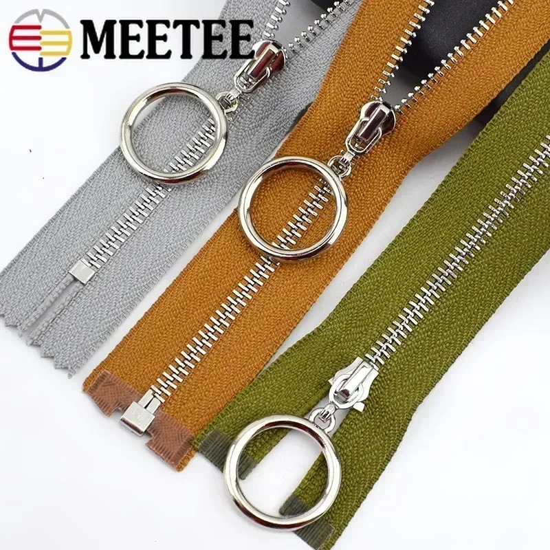 5Pcs 15/18/20/25/30cm Close-End 40-70cm Open-End 3# Metal Zippers Garment Bag Decor Zipper Zip Reapir Kit DIY Sewing Accessories