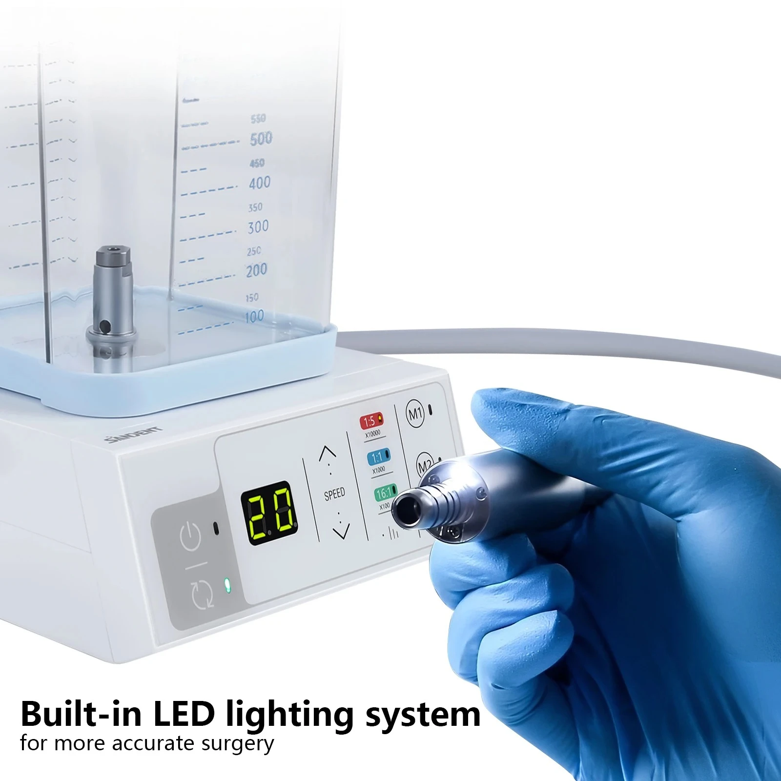 SANDENT       40K RPM LED Brushless Electric Micro Motor E-Type Vector Control System with Water Tank For Practice